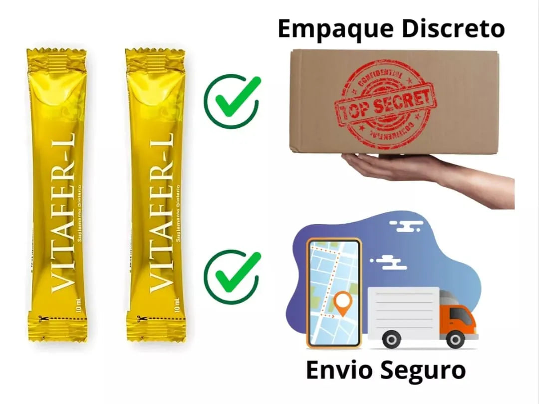 Vitafer L | 10ml | Sachets | Oral | Potenciador | Natural Medy Sas