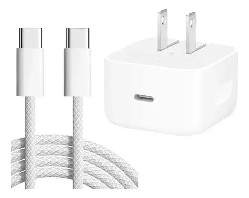Cargador Iphone 40w Completo | Adaptador + Cable Tipo C A Tipo C | Para los Iphone 17
