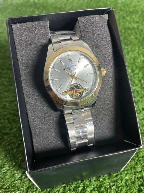 Reloj RLX | Day-Just SemiAutomatico | Sofisticado y Resistente | Plateado Y Dorado