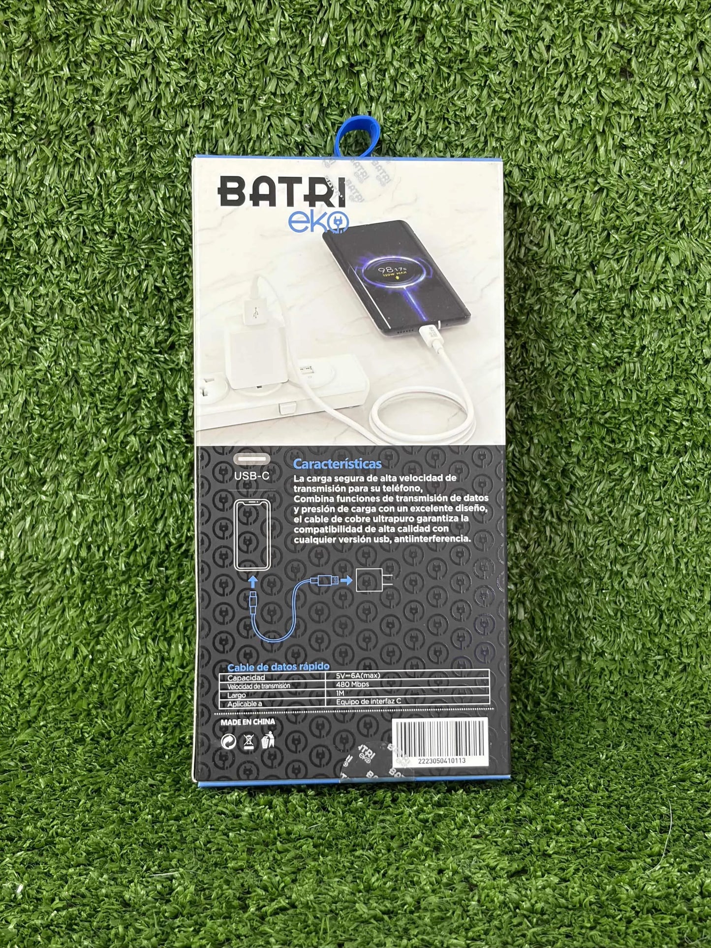 Cable Cargador | USB - Tipo C | 67w | 1 Metro | Carga Rapida | Resistente | Batri