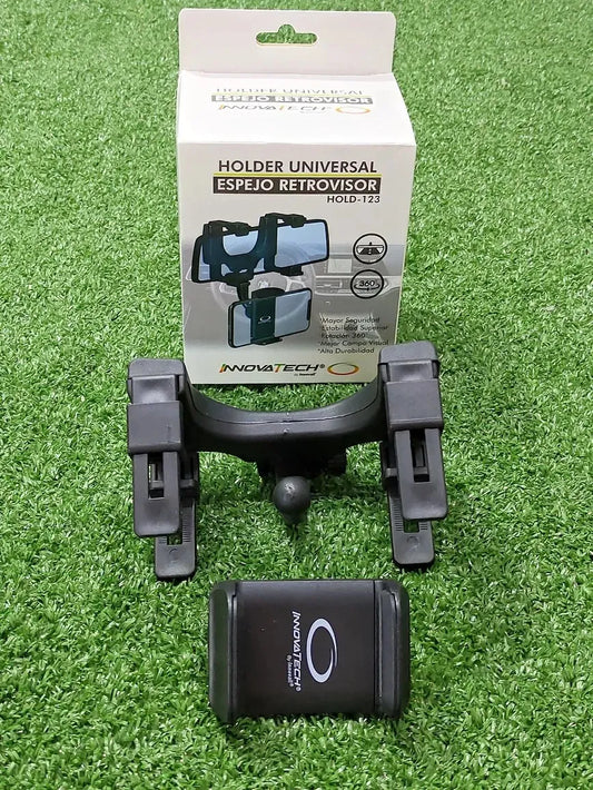 Soporte De Celular Para Carro | Holder Universal Espejo Retrovisor | Mayor Seguridad | Mejor Campo Visual | Alta Durabilidad | Innovatech
