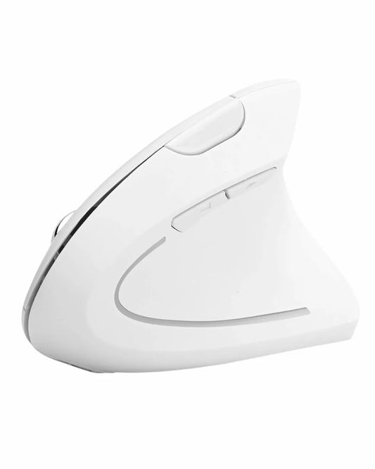 Mouse Inalambrico | Ergonomico | 2.4 Ghz + Bluetooth | Recargable | Alta Precision | Incluye Cable Para Cargar | Color Blanco | LMO-07