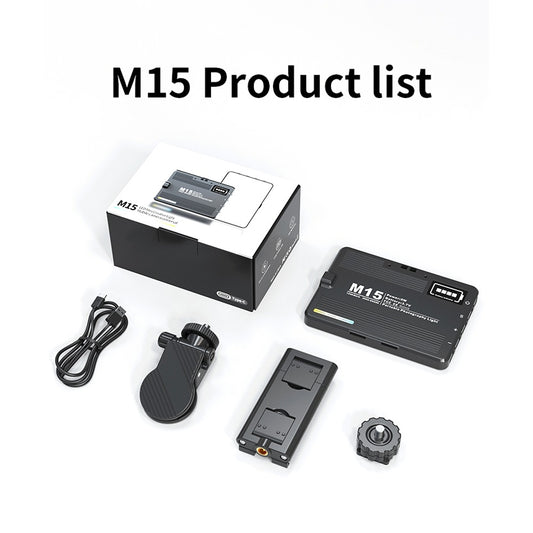 Luz Led Selfie Portatil | Temperatura de Color Ajustable |Recargable con Indicador de Estado de Carga | Panel de Luz | M15