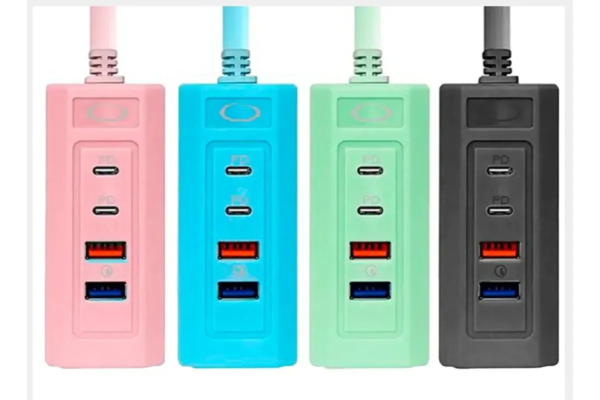 Cargador Multipuerto | Tipo C X2 Y USB X2 | PD20W | 3.0 Quick Charge | Innovatech