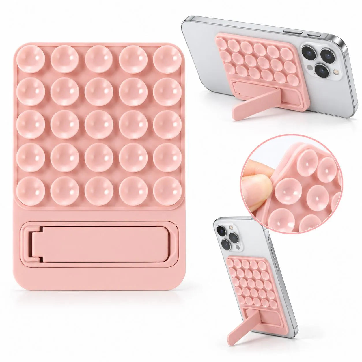 Octobuddy | Soporte Ventosa Silicona Para Celular | Pegante | Doble Chupas