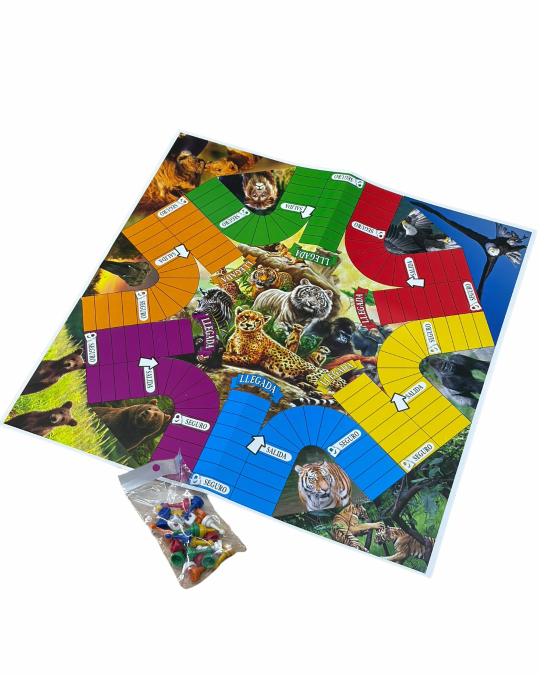 Parques 6 Puestos | Juego Tradicional | Juegos Para Niños | Familia y Amigos | Tamaño Grande | Diferentes Diseños