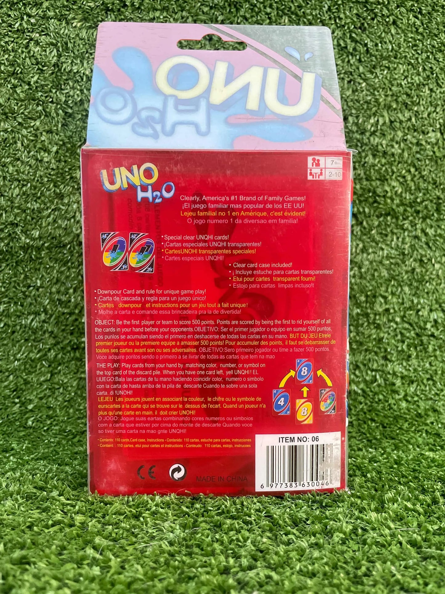 Cartas Uno H2O | Resistente al Agua | Juego De Mesa | Entretenimiento | Juegos Familia | Juego Amigos