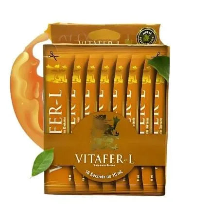 Vitafer L | 10ml | 16 Unidades Sachets | Oral | Potenciador | Natural Medy Sas