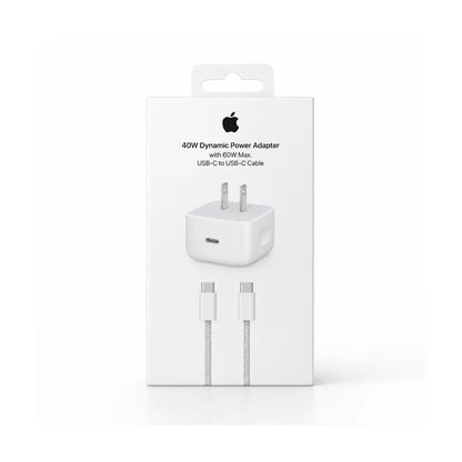 Cargador Iphone 40w Completo | Adaptador + Cable Tipo C A Tipo C | Para los Iphone 17