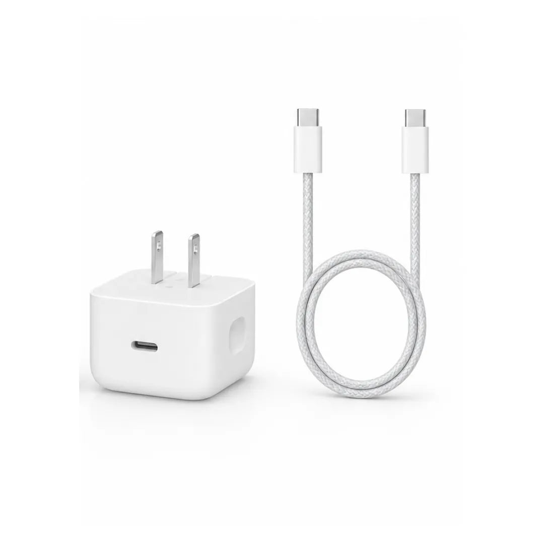 Cargador Iphone 40w Completo | Adaptador + Cable Tipo C A Tipo C | Para los Iphone 17