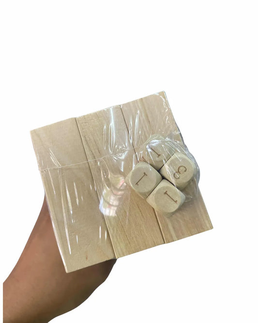 Jenga De Madera Grande | Numeros | 48 Piezas | 21cms | Incluye Cuatro Dados