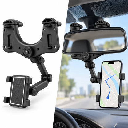 Soporte Porta Celular en Retrovisor 360° Para Vehiculo | Holder Ajustable Y Muy Resistente | PR 703