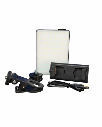 Luz Led Selfie Portatil | Temperatura de Color Ajustable |Recargable con Indicador de Estado de Carga |  Panel de Luz | M15