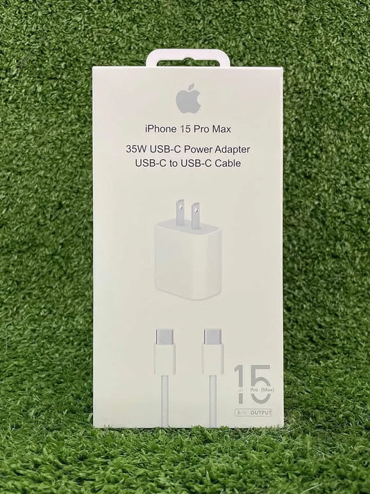 Cargador Iphone 35w Completo | Cable Tipo C A Tipo C + Adaptador | Carga Rapida