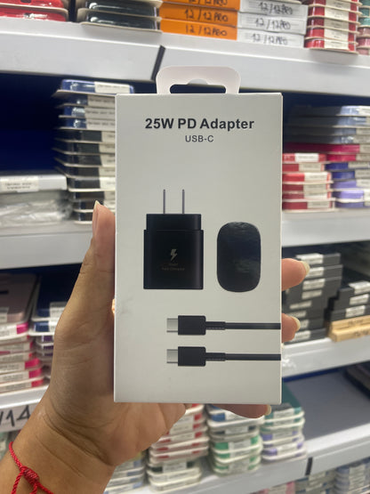 Cargador Completo 25w | Tipo C | Carga Rapida | Adaptador + Cable | Android
