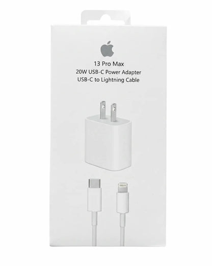 Cargador Iphone 20w Completo | Carga Rapida | Cable Lightning - Tipo C | Para Iphone X Xr 11 12 13 14 Pro Max