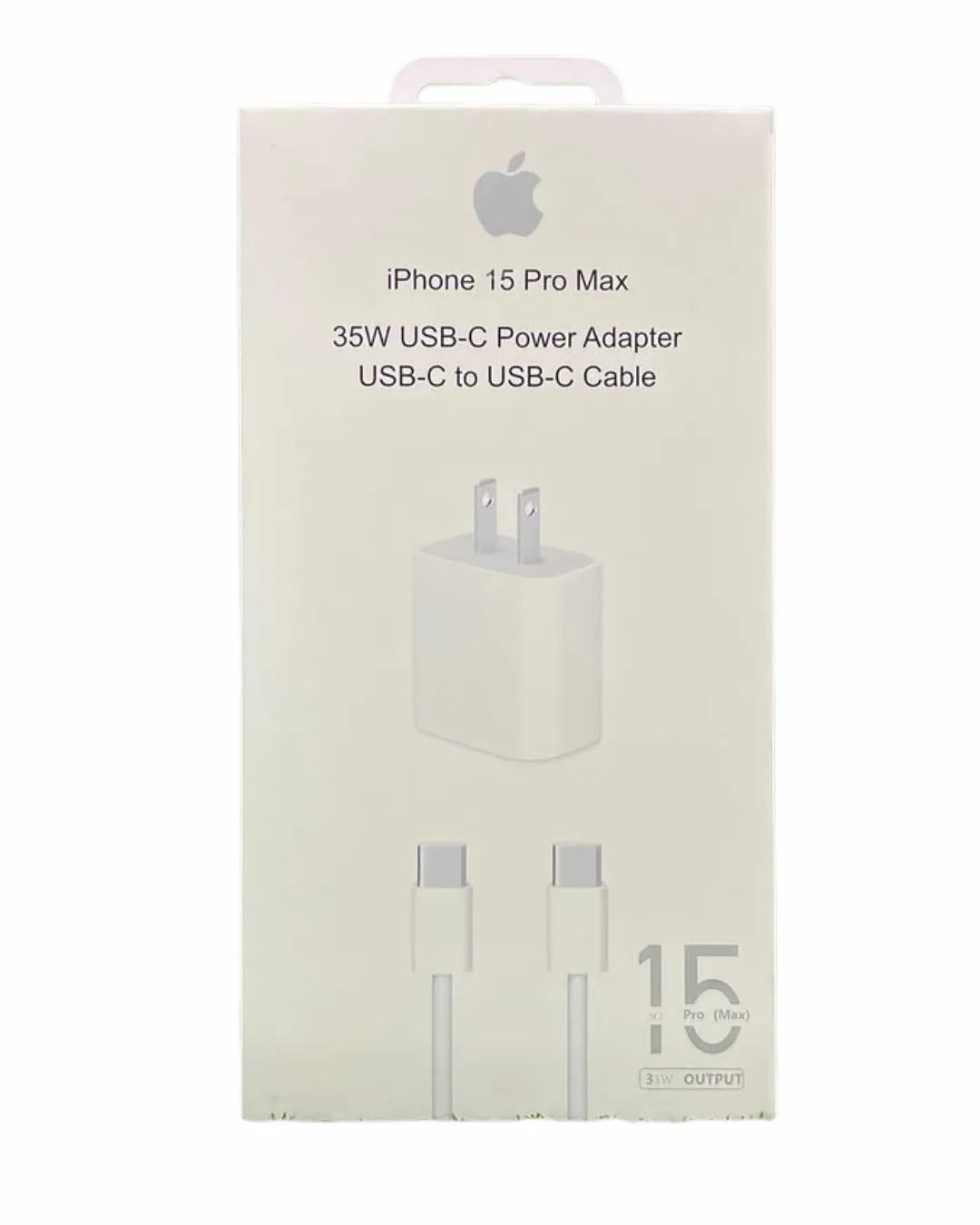 Cargador Iphone 35w Completo | Cable Tipo C A Tipo C + Adaptador | Carga Rapida
