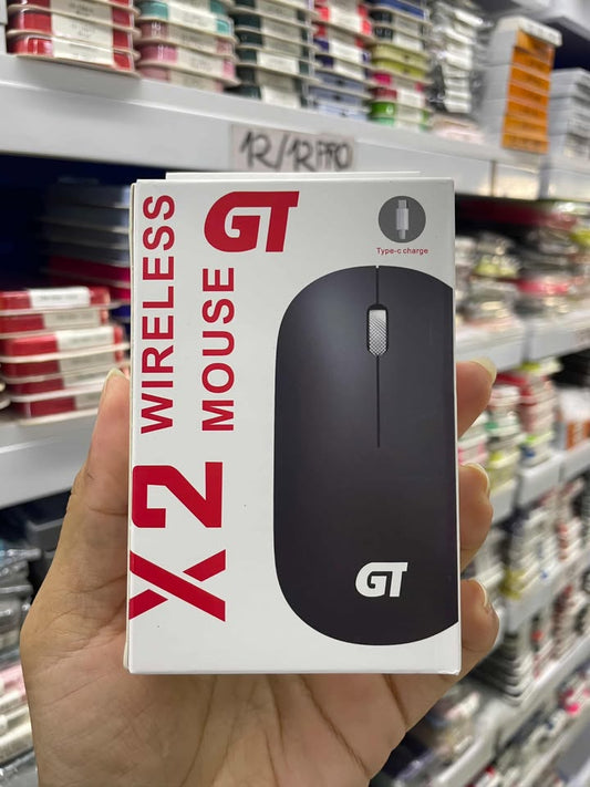 Mouse Inalambrico | Dpi Ajustable De 800 A 1600 | 2.4 Gb + Bluetooth | Ergonomico | Transmision En Distancia 8 A 10 Metros | Alta Precision | Incluye Cable Para Cargar | GT X2