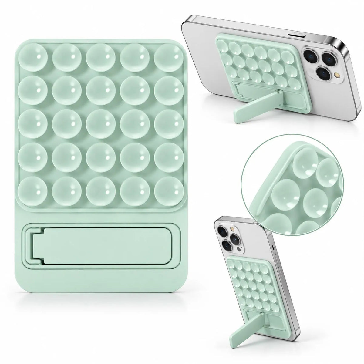 Octobuddy | Soporte Ventosa Silicona Para Celular | Pegante | Doble Chupas