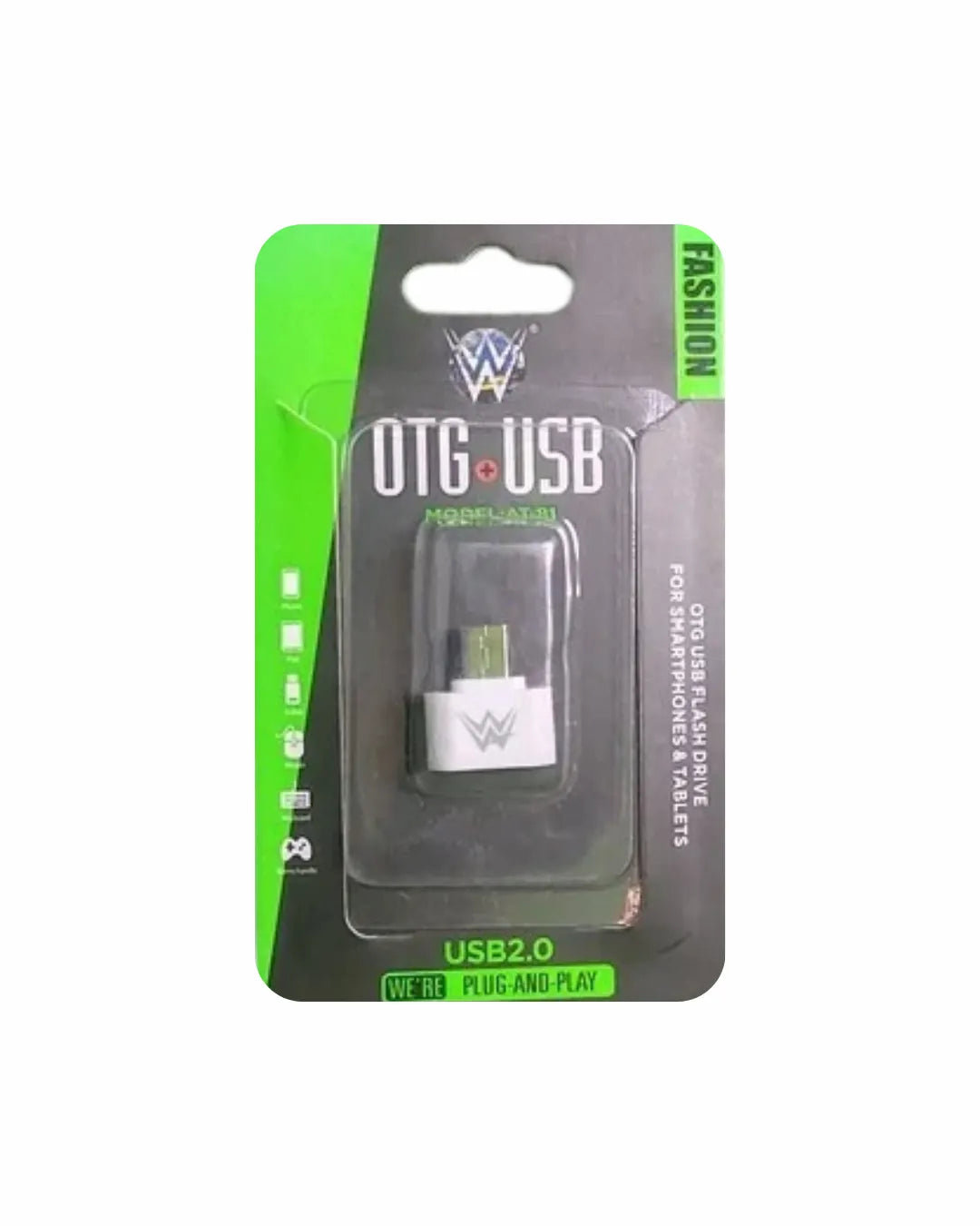 Usb Otg | Tipo V8 | Compatible Para Celular Y Tablet | Cable Usb Otg | Wireless | Model AT81