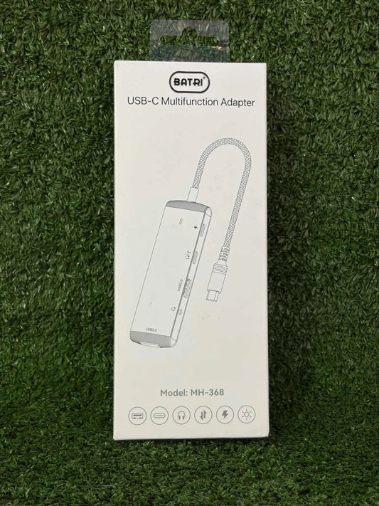 Adaptador Multipuerto 3.0 A | USB  Tipo C Y 3.5mm | Carga Rapida | Model MH 368