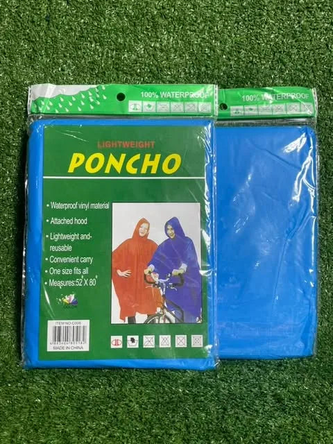 Poncho Impermeables Para Lluvia | 52 X 80 Adulto | Color Azul