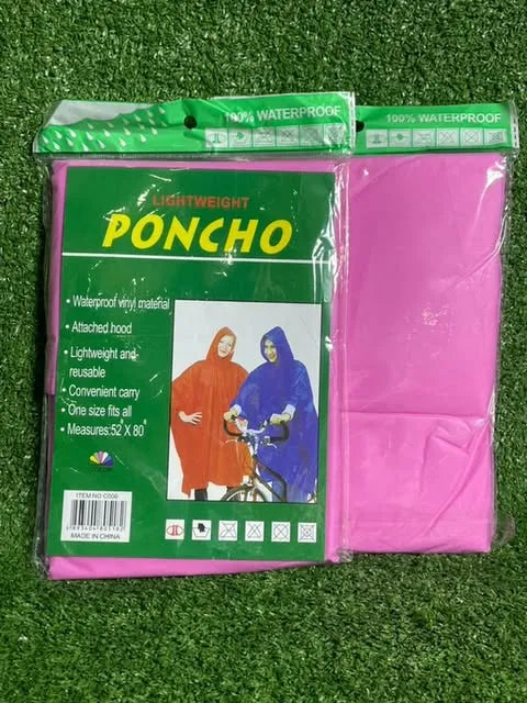 Poncho Impermeables Para Lluvia | 52 X 80 Adulto | Color Rosado