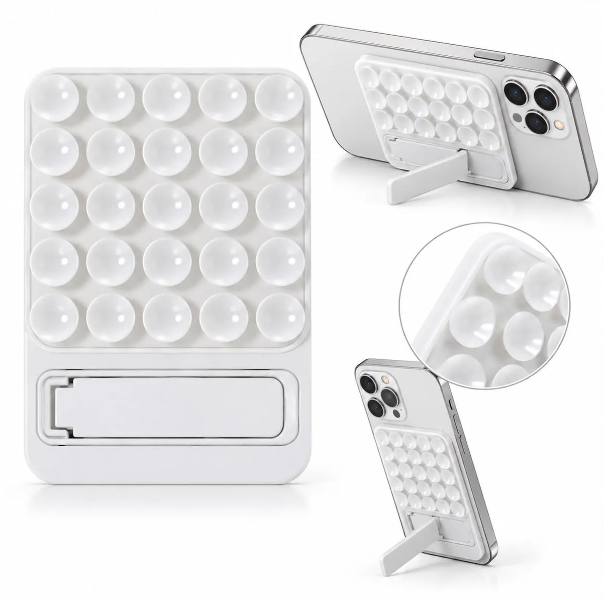 Octobuddy | Soporte Ventosa Silicona Para Celular | Pegante | Doble Chupas