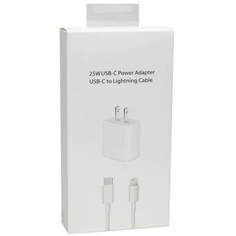 Cargador Iphone 25w Completo | Adaptador + Cable Tipo C A Lightning