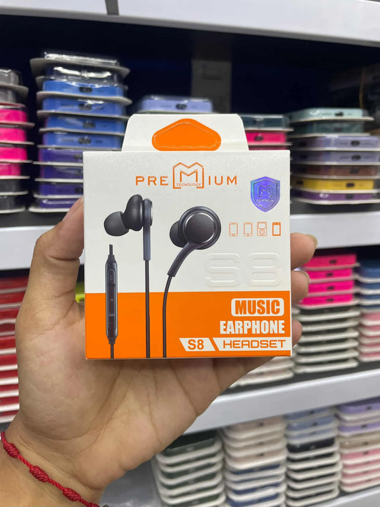 Audifonos Premium | Entrada 3.5 Mm | Con Microfono | Earphone | S8