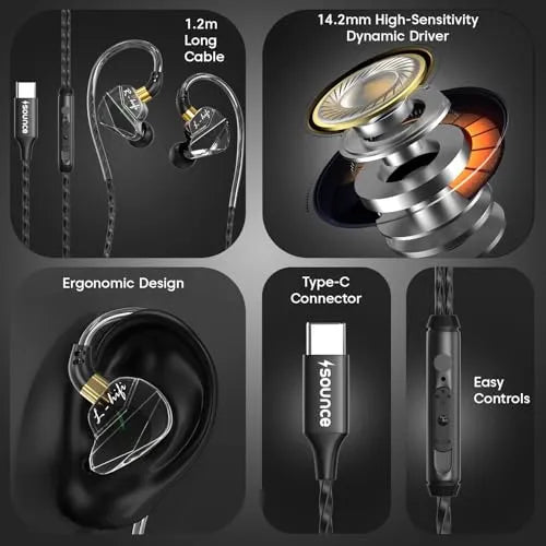 Audifonos Tipo C | Earphone | Comodo para el Oido | Calidad en Sonido HiFi | Game | G02