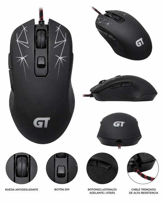 Mouse Alambrico | Gaming | Dpi 3200 | High Precision USB | GT G930