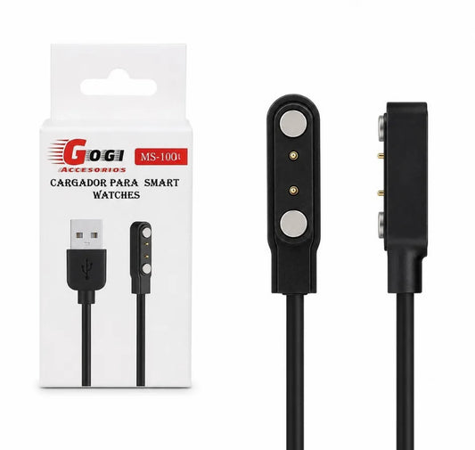 Cable Cargador Magnetico Para Smartwatch Con 2 Pines | Applewatch | Gogi Ms 109
