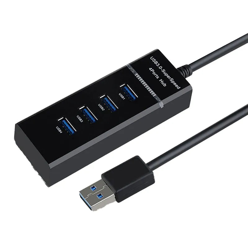 Hub Multipuerto | 4 Entradas USB | 3.0 | 1.2 Metros | Indicacion por Led | GT07