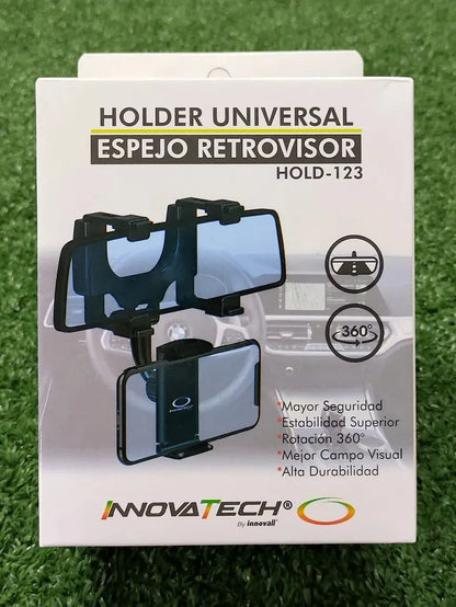 Soporte De Celular Para Carro | Holder Universal Espejo Retrovisor | Mayor Seguridad | Mejor Campo Visual | Alta Durabilidad | Innovatech