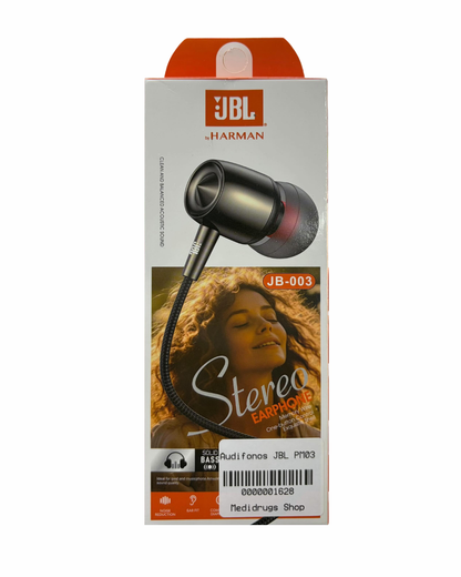 Auricular Con Microfono Jbl | Pm-03 | Entrada 3.5 Mm | Audifono