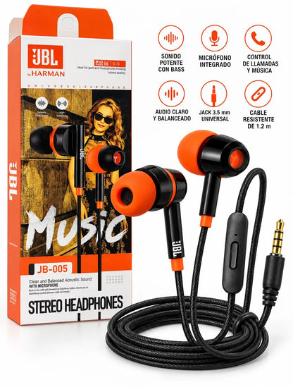 Jbl Auricular Con Microfono | Manos Libres | Earphones | Pm 005