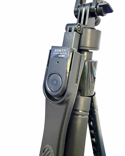 Tripode y Selfie | Ultralargo 2,15 metros | Cabezal con giro de 360° horizontal y hasta 180°/240° vertical | Resistente y Recargable | Incluye Mini Control para Tomar Foto y Cable de Carga | Ref K29