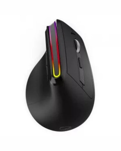 Mouse Inalambrico | Ergonomico | 2.4 Ghz + Bluetooth | Recargable | Alta Precision | Incluye Cable Para Cargar | Color Negro | LMO-01