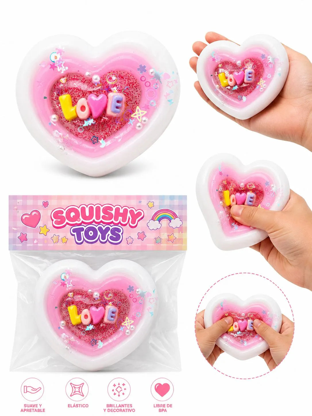Squishy Toys | Antiestres | Niños y Adultos | Practico de llevar | Alivia sensacion de estres