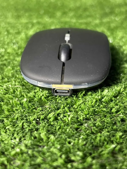 Mouse Optico Inalambrico | Dpi Ajustable De 800 A 1600 | 2.4 Gb + Bluetooth | Ergonomico | Led | Transmision En Distancia 8 A 10 Metros | Alta Precision | Incluye Cable Para Cargar