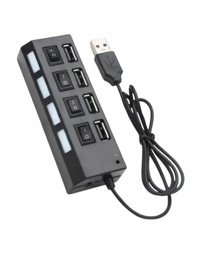 Hub Multipuertos | 4 Entradas Usb | Switches Independientes | Adaptador 2.0