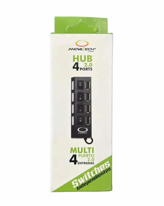Hub Multipuertos | 4 Entradas Usb | Switches Independientes | Adaptador 2.0