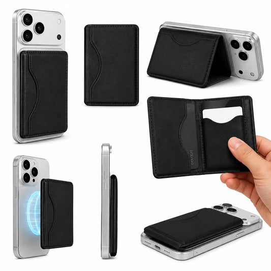 Billetera Magnetica de Cuero Premium para Celular | Porta Tarjetas 3 en 1
