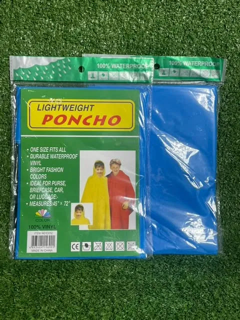 Poncho Impermeables Para Lluvia | Niños | Color Azul | 45 X 72