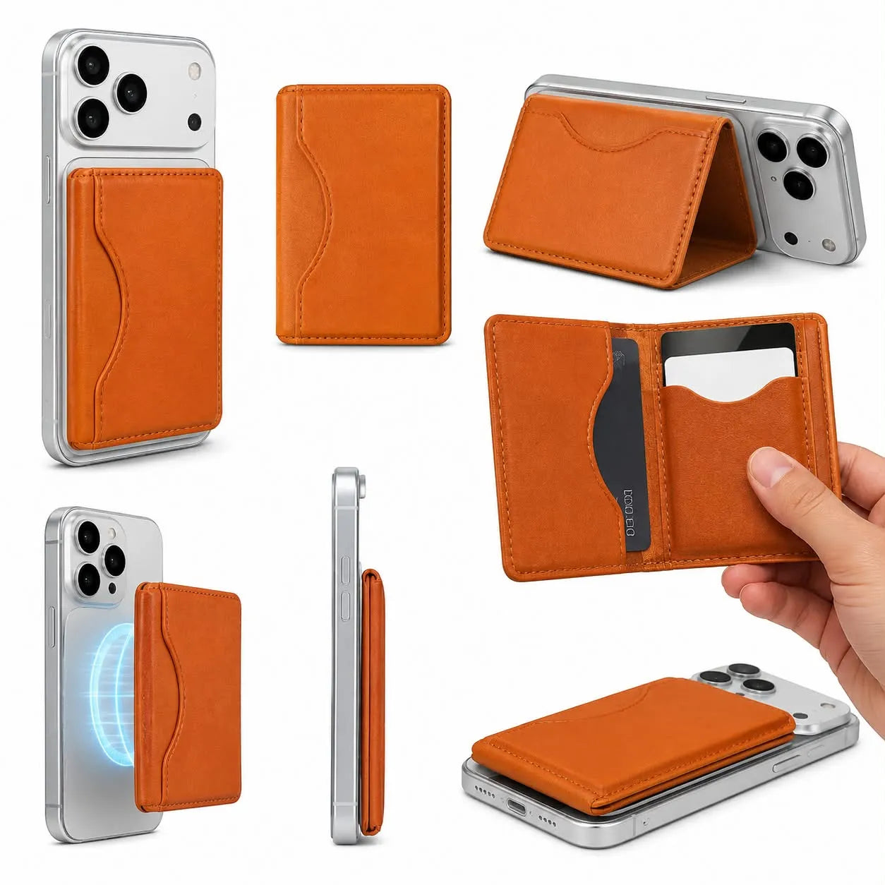 Billetera Magnetica de Cuero Premium para Celular | Porta Tarjetas 3 en 1