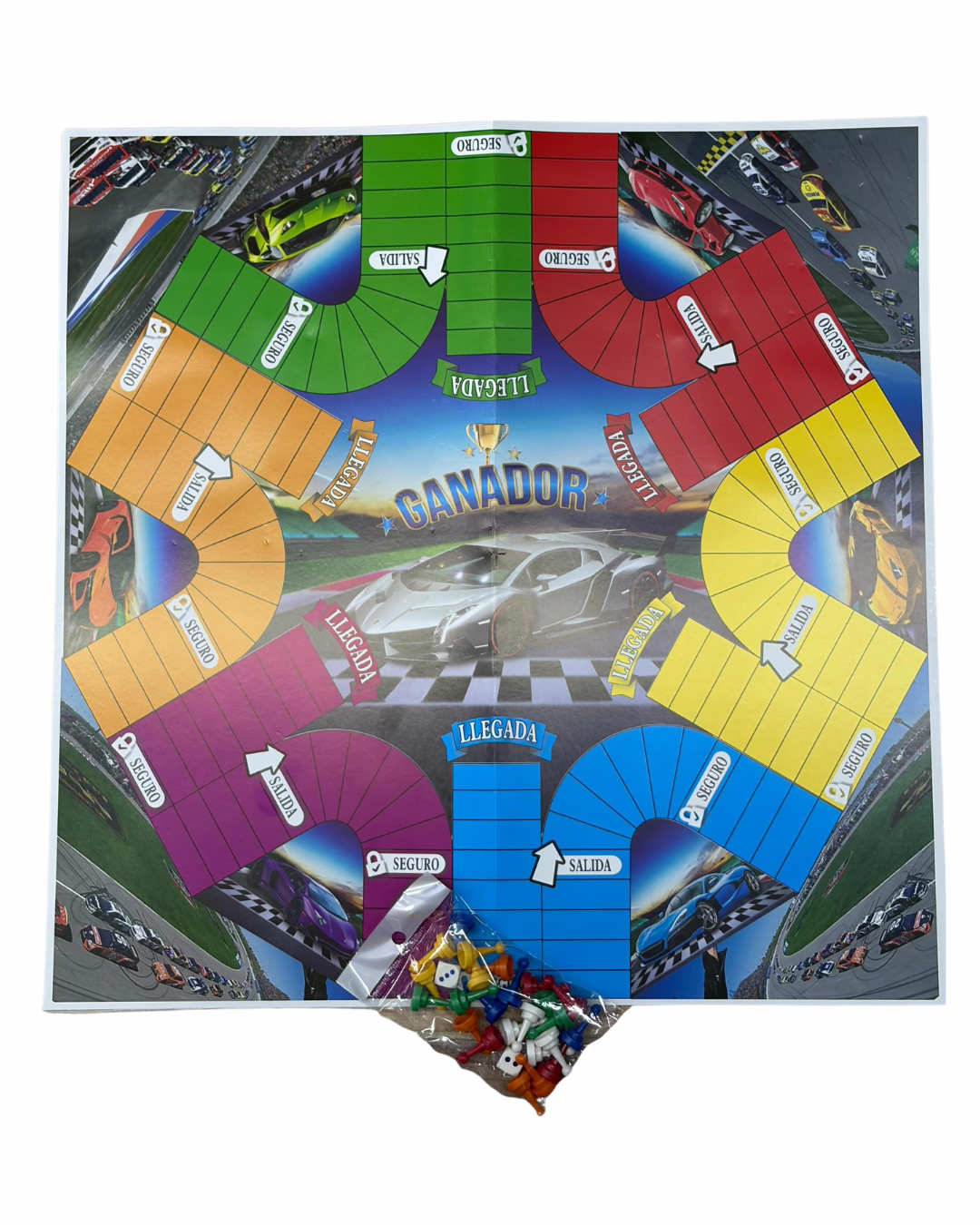 Parques 6 Puestos | Juego Tradicional | Juegos Para Niños | Familia y Amigos | Tamaño Grande | Diferentes Diseños