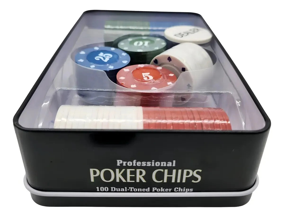 Poker Chips Professional | 100 Dual - Toned | Dealer Button