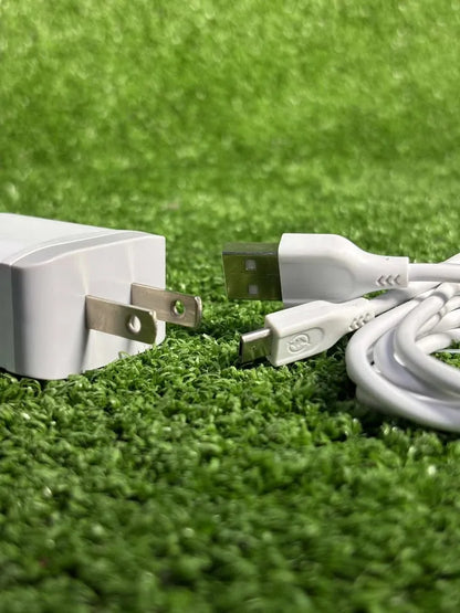 Cargador V8 | 2 Puertos USB | Premium | 3.4 Amperios | Cargador Completo | Cable + Adaptador