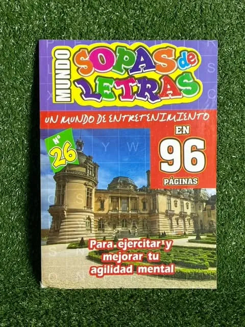 Sopa De Letras | 96 Paginas | Gym Mental | Gimnasio Mental | Juegos | Entretenimiento